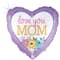 Ballon métallisé holographique avec fleurs « Love You Mom » de 45,7 cm